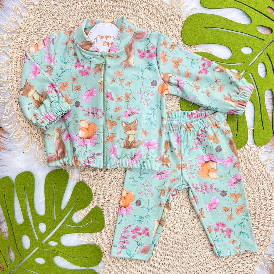 Conj. Jaqueta e Calça Floresta Encantada - Verde